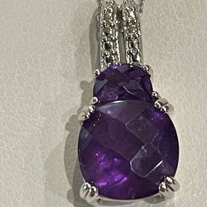 STS 925 Purple Amethyst Pendant